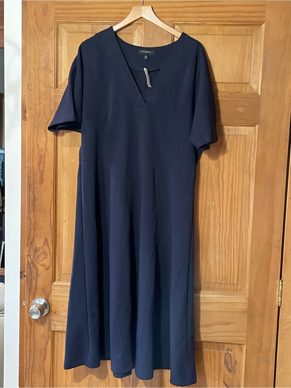 Banana Republic Navy V-Neck Midi Dress